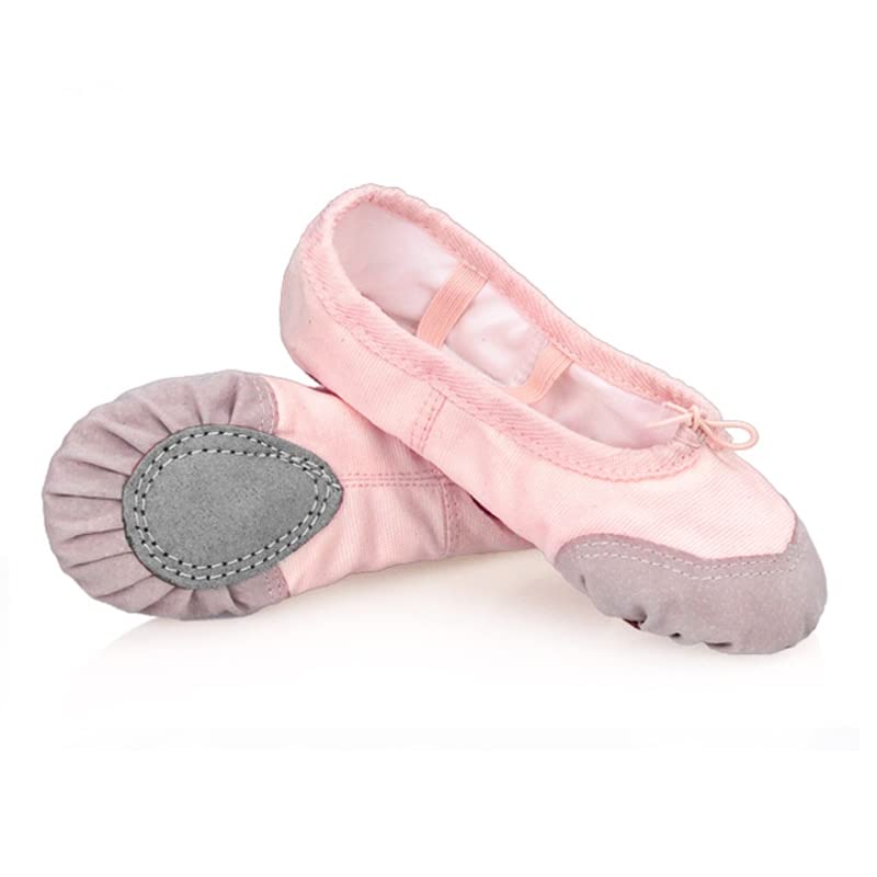 EoxinDm Pointe Shoes, Flats Girls Ballet Dance Shoes Slippers for Kids Toddler,