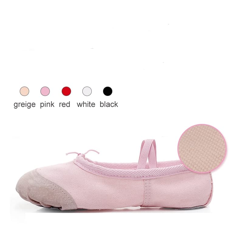 EoxinDm Pointe Shoes, Flats Girls Ballet Dance Shoes Slippers for Kids Toddler,