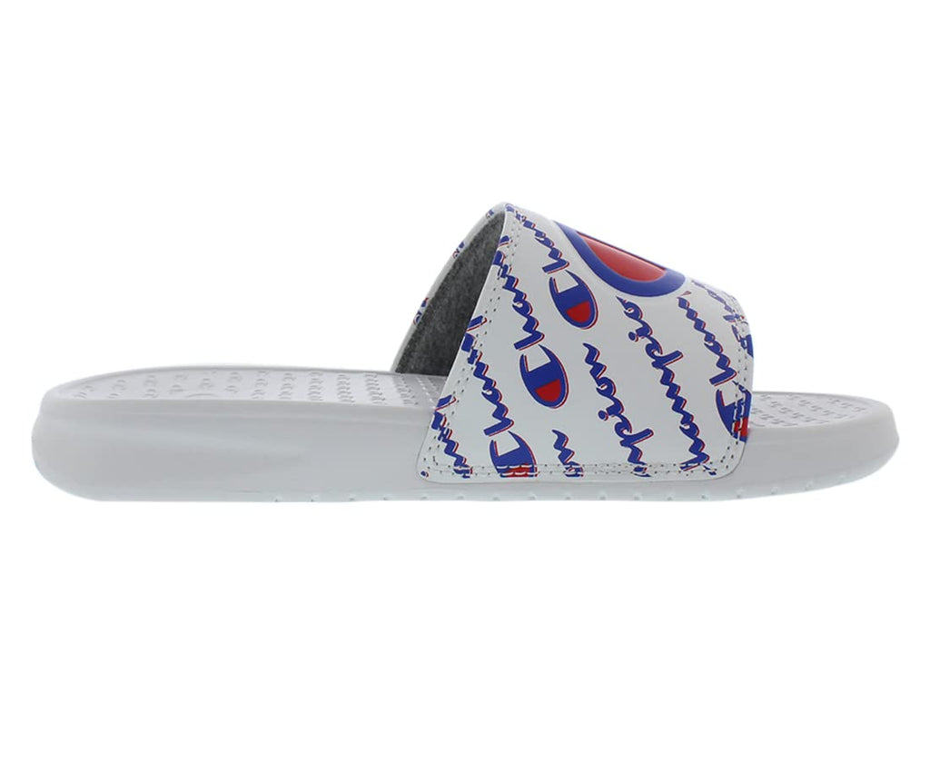 Boys' Slide Sandals – White Blue