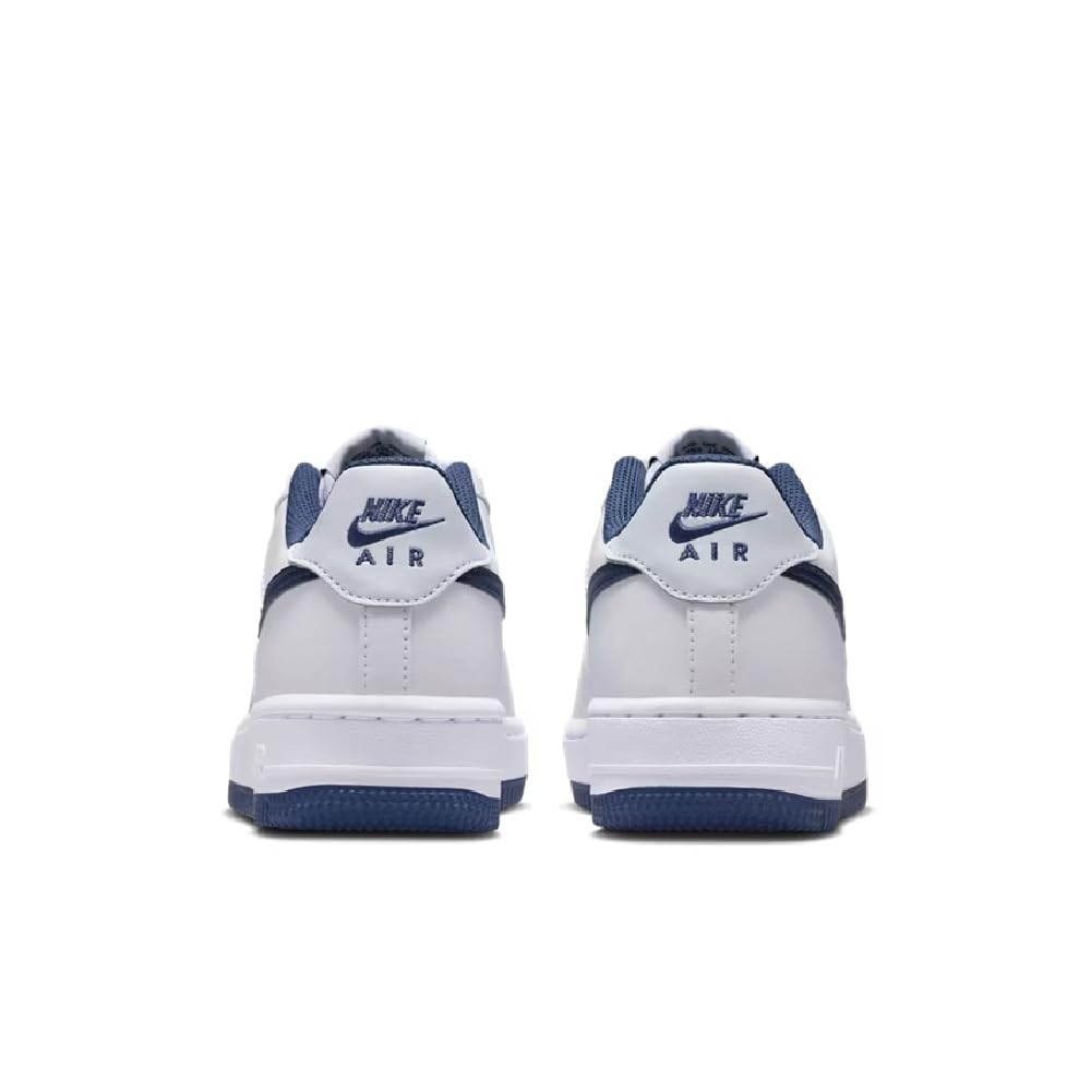 Nike Air Force 1 Big Kids' Shoes (White/Football Grey/Midnight Navy)