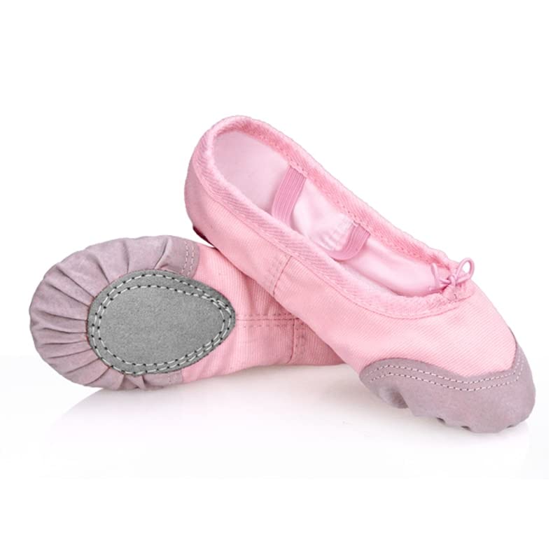 EoxinDm Pointe Shoes, Flats Girls Ballet Dance Shoes Slippers for Kids Toddler,