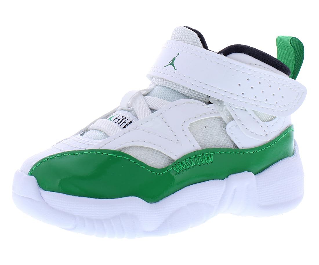Infant Toddler Basketball Shoes: Jumpman Two Trey (White/Green) by JORDAN