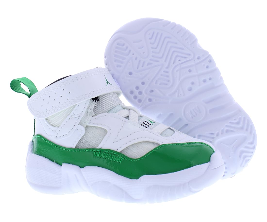 Infant Toddler Basketball Shoes: Jumpman Two Trey (White/Green) by JORDAN