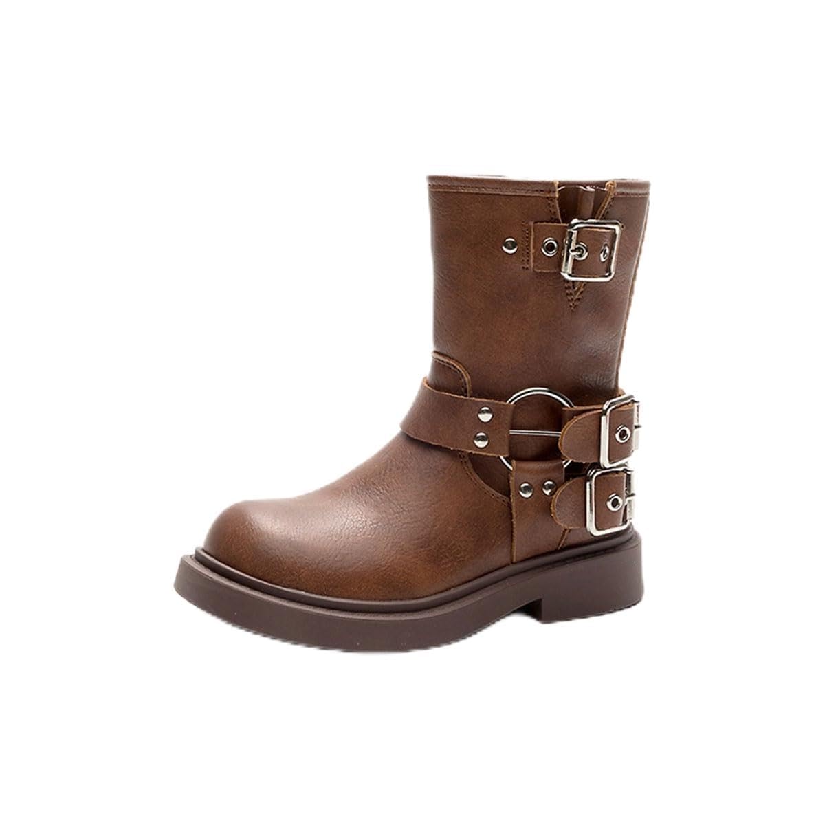Kids' Mid-Calf Riding Boots with Side Zipper