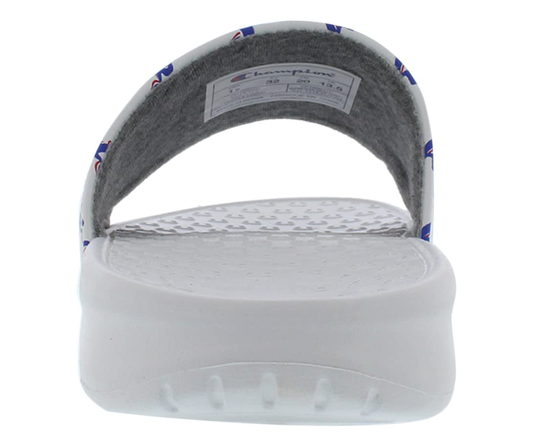 Boys' Slide Sandals – White Blue