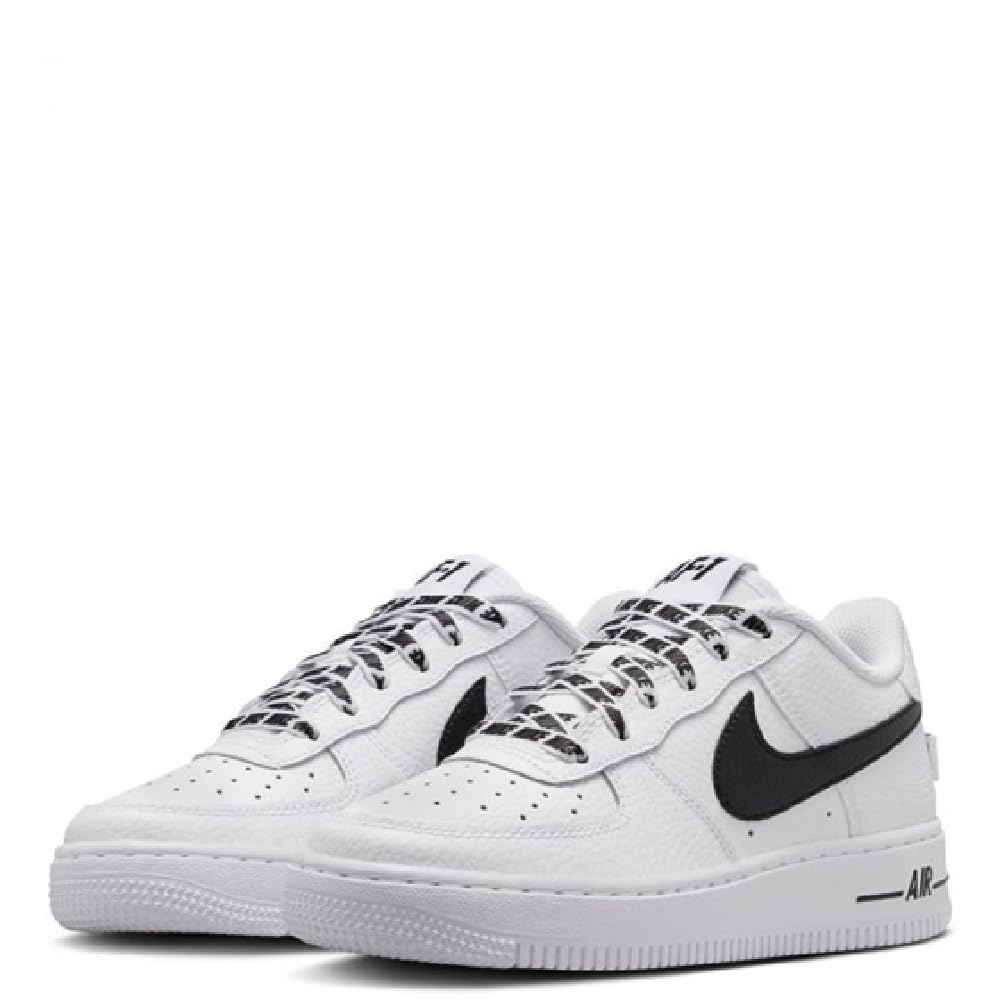 Nike Air Force 1 Low Grade School Lifestyle Shoes (White/Black)