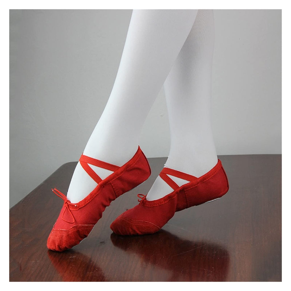 Girls' Canvas Ballet Dance Slippers
