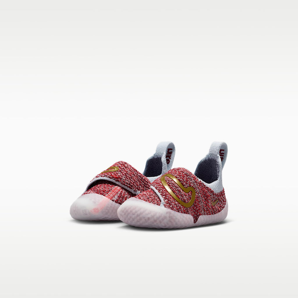 Nike Swoosh 1 Baby Shoes (Sale/Team Crimson/Light Crimson/Metallic Gold)