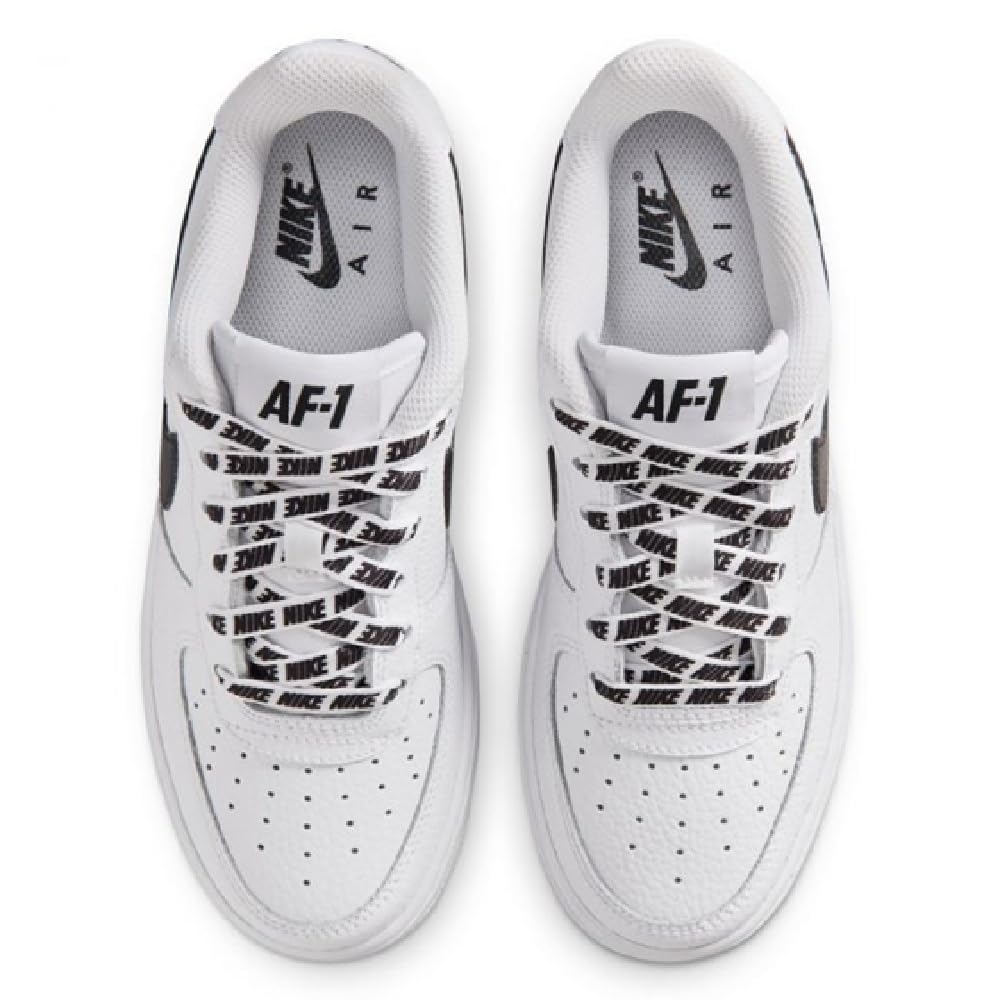 Nike Air Force 1 Low Grade School Lifestyle Shoes (White/Black)