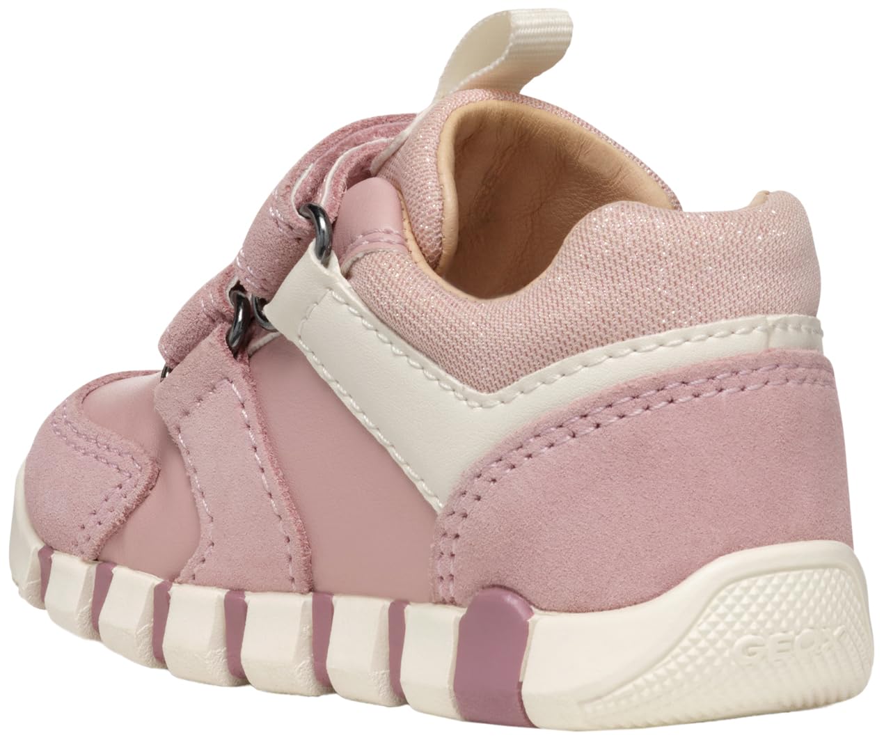 Geox Baby-Girls B IUPIDOO Girl First Walker Shoe, Rose, 8.5 Infant