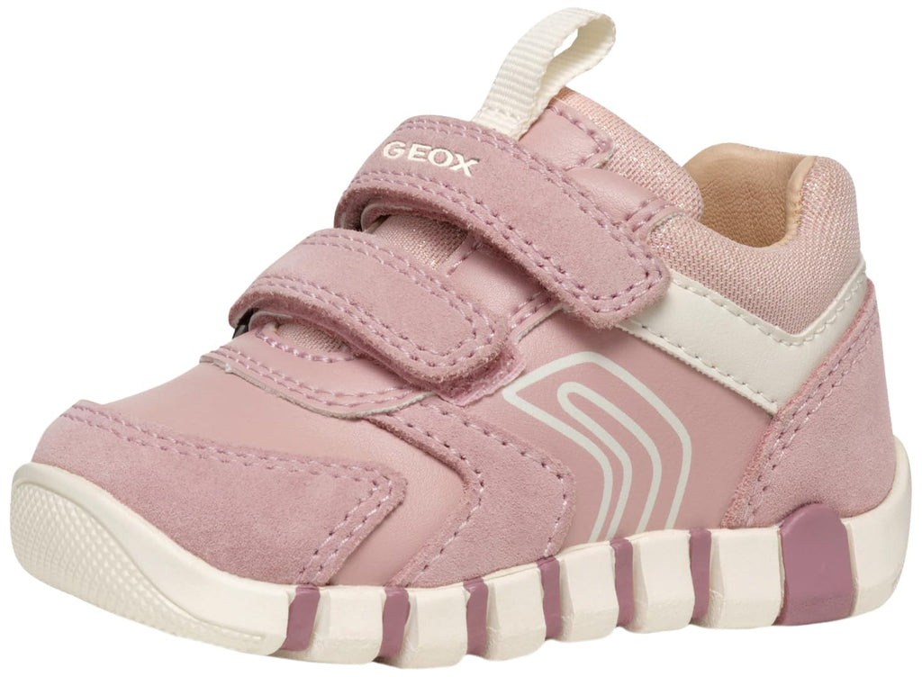 Geox Baby-Girls B IUPIDOO Girl First Walker Shoe, Rose, 8.5 Infant