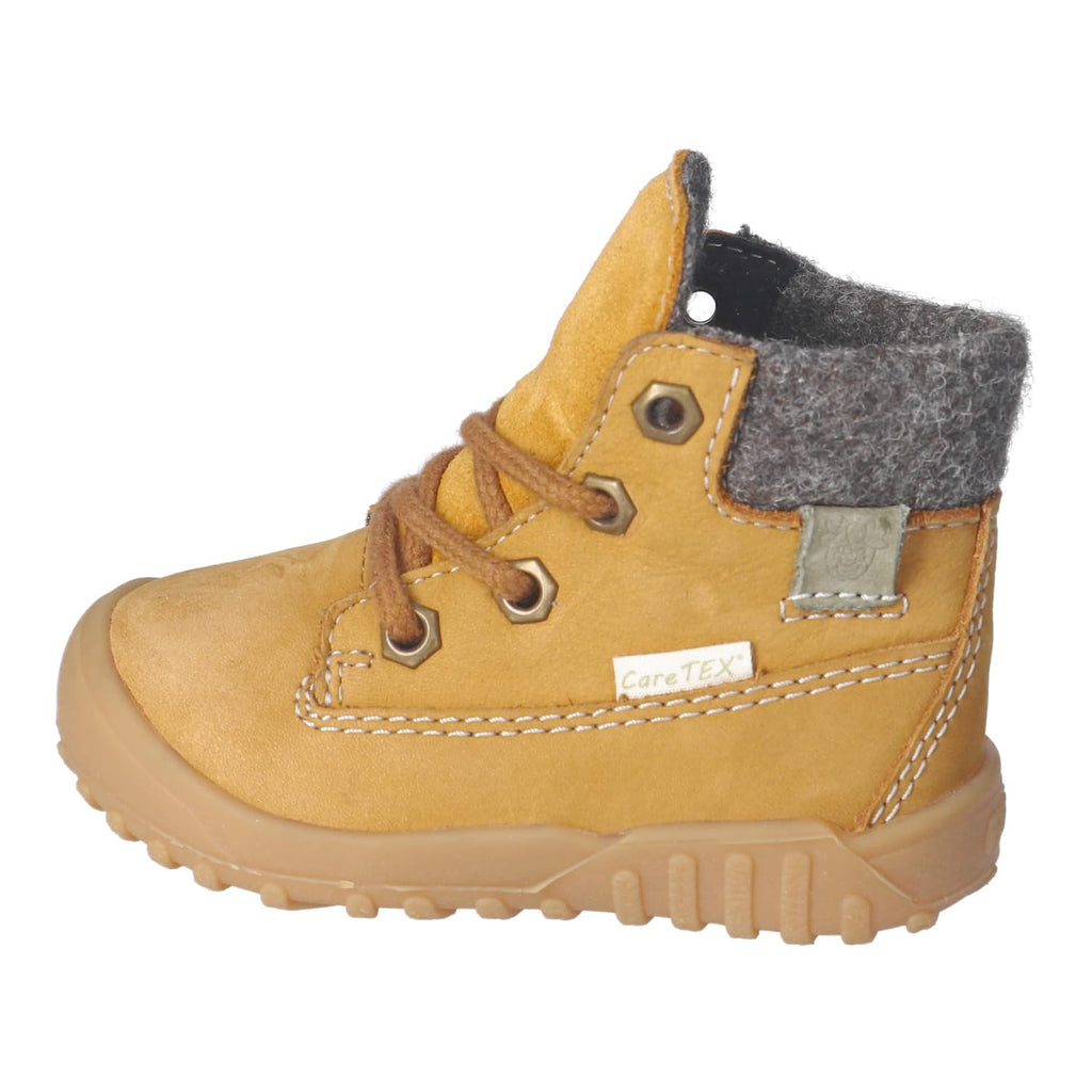 Girls' CareTEX Wide Fit Boots – Mustard Yellow