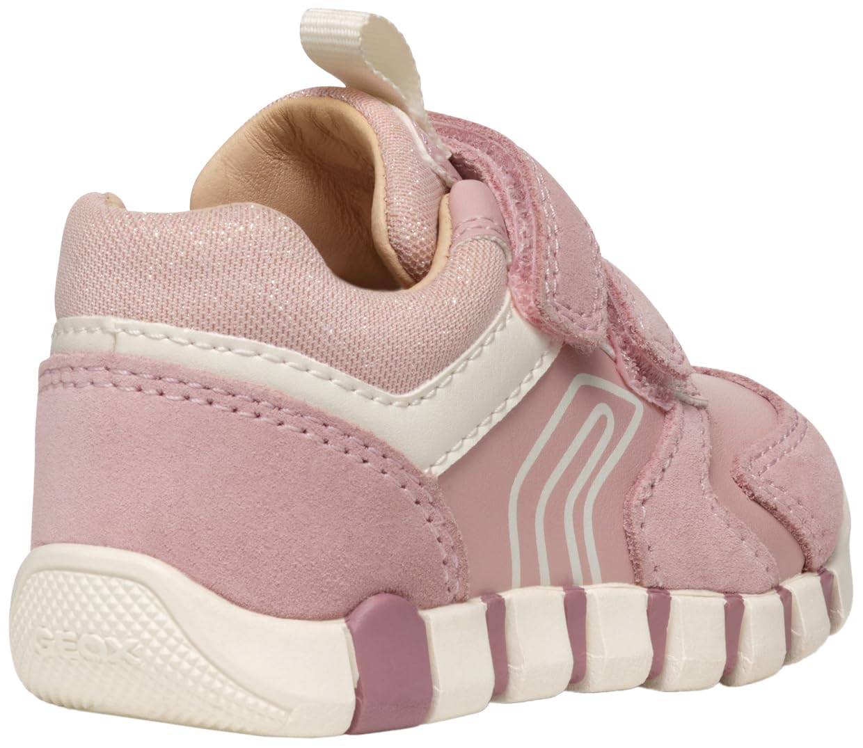 Geox Baby-Girls B IUPIDOO Girl First Walker Shoe, Rose, 8.5 Infant