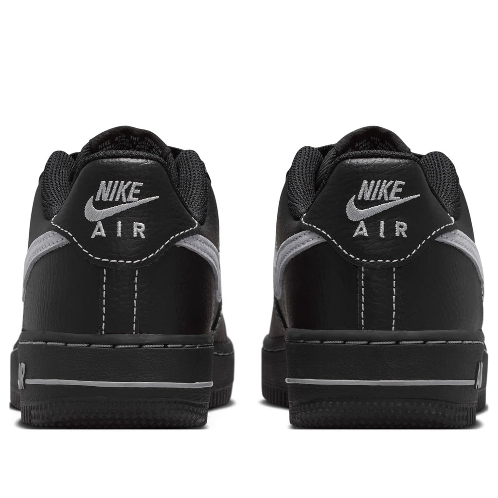 Air Force 1 LV8 Grade School Lifestyle Shoes (Black/Black/Black/Wolf Gray)