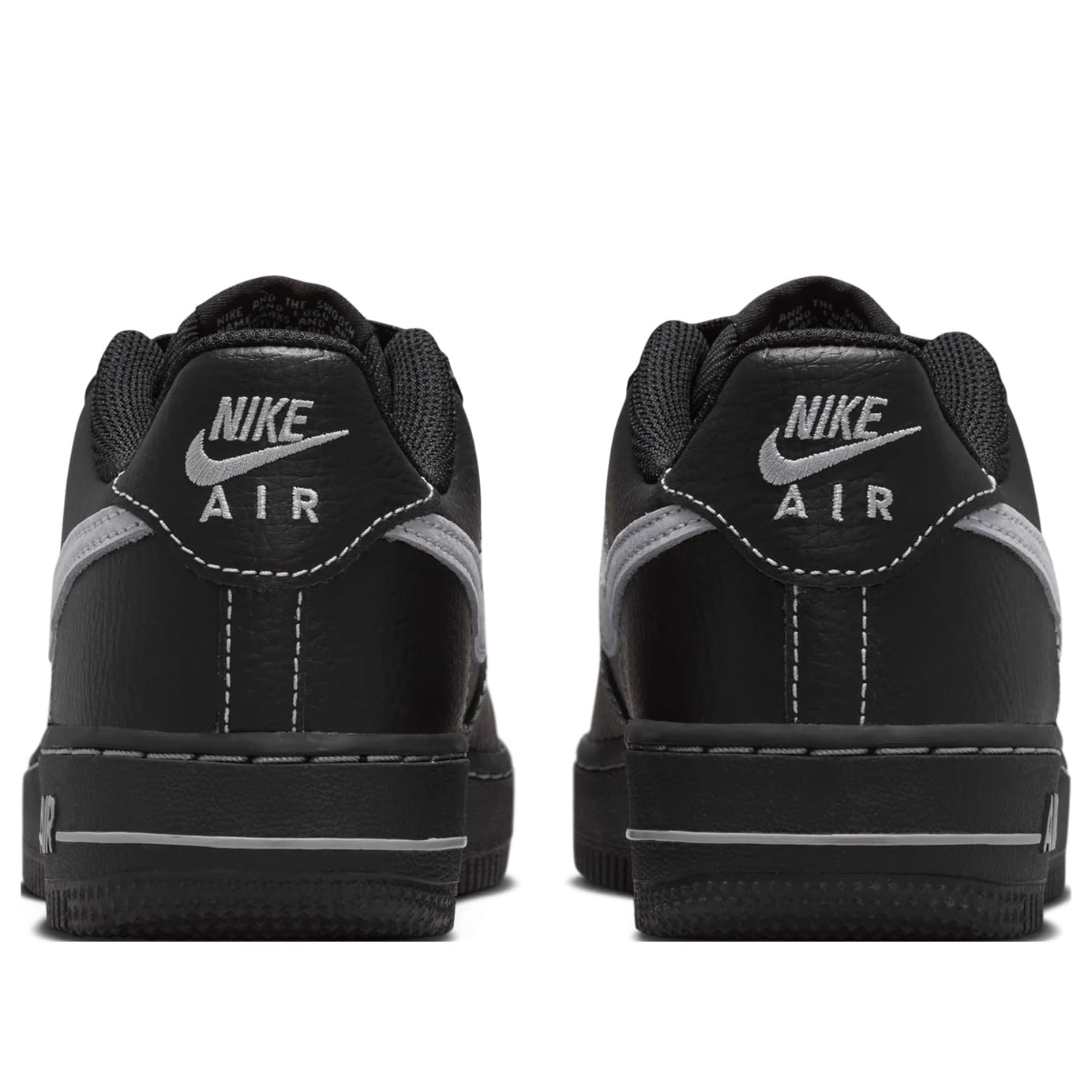 Air Force 1 LV8 Grade School Lifestyle Shoes (Black/Black/Black/Wolf Gray)