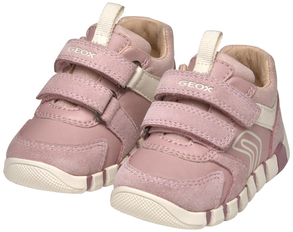 Geox Baby-Girls B IUPIDOO Girl First Walker Shoe, Rose, 8.5 Infant