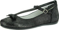 Primigi Girls Meryl Dress T Strap Fashion Flats Shoes,Shine Nero,30