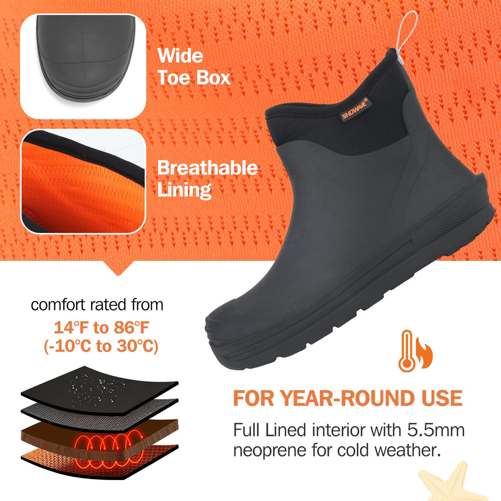 Kids' Waterproof Rubber Rain Boots