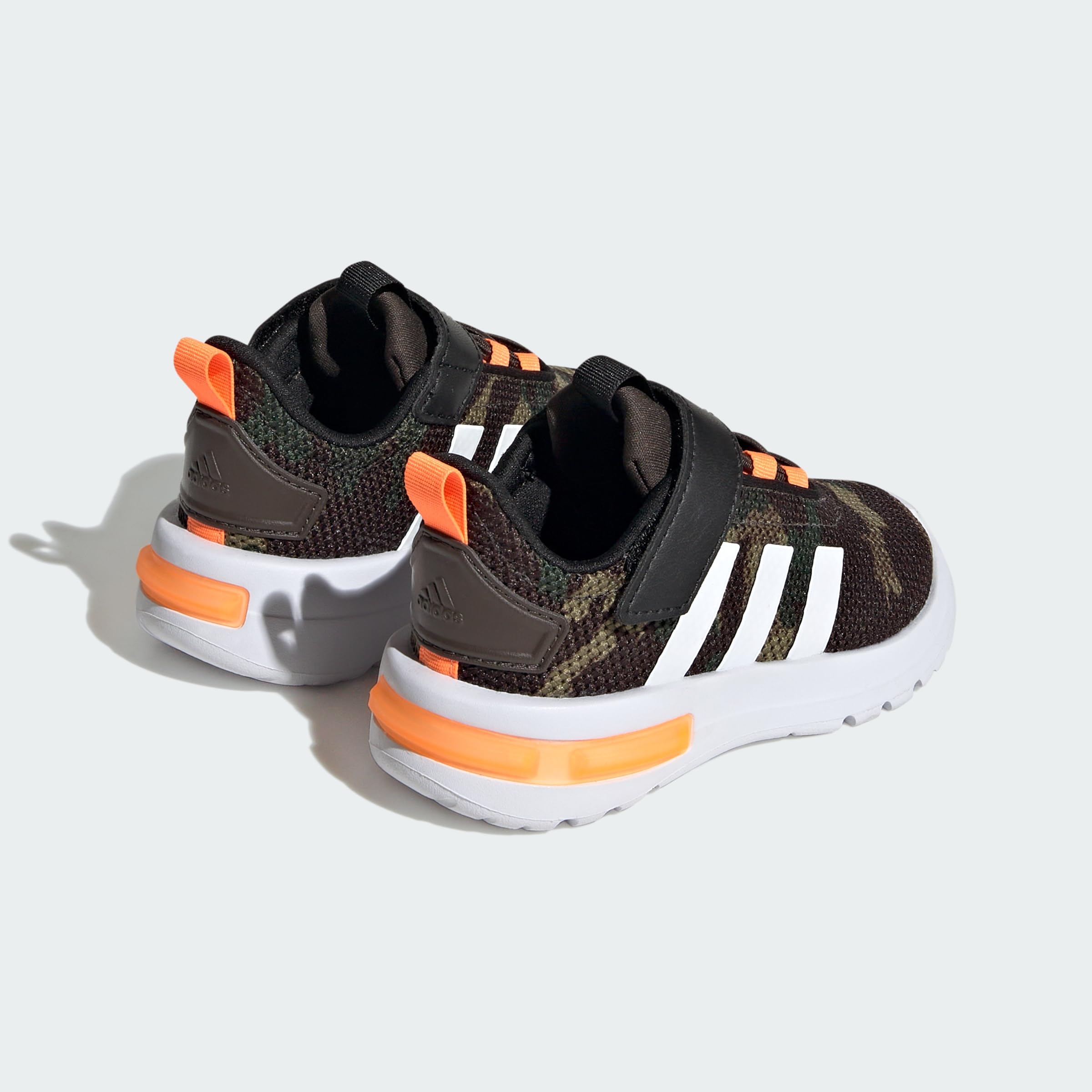 Kids' Racer Running Shoes – Shadow Olive Cloud White Orange