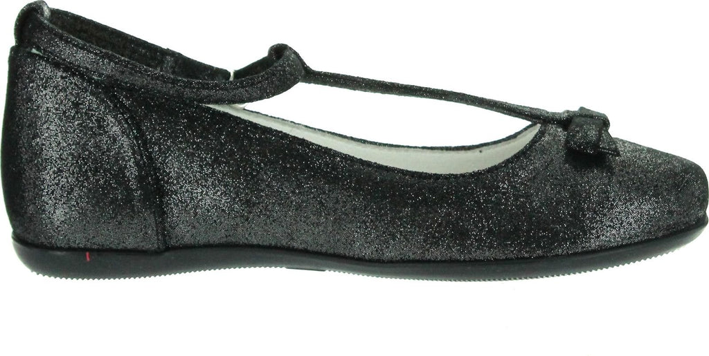 Primigi Girls Meryl Dress T Strap Fashion Flats Shoes,Shine Nero,30