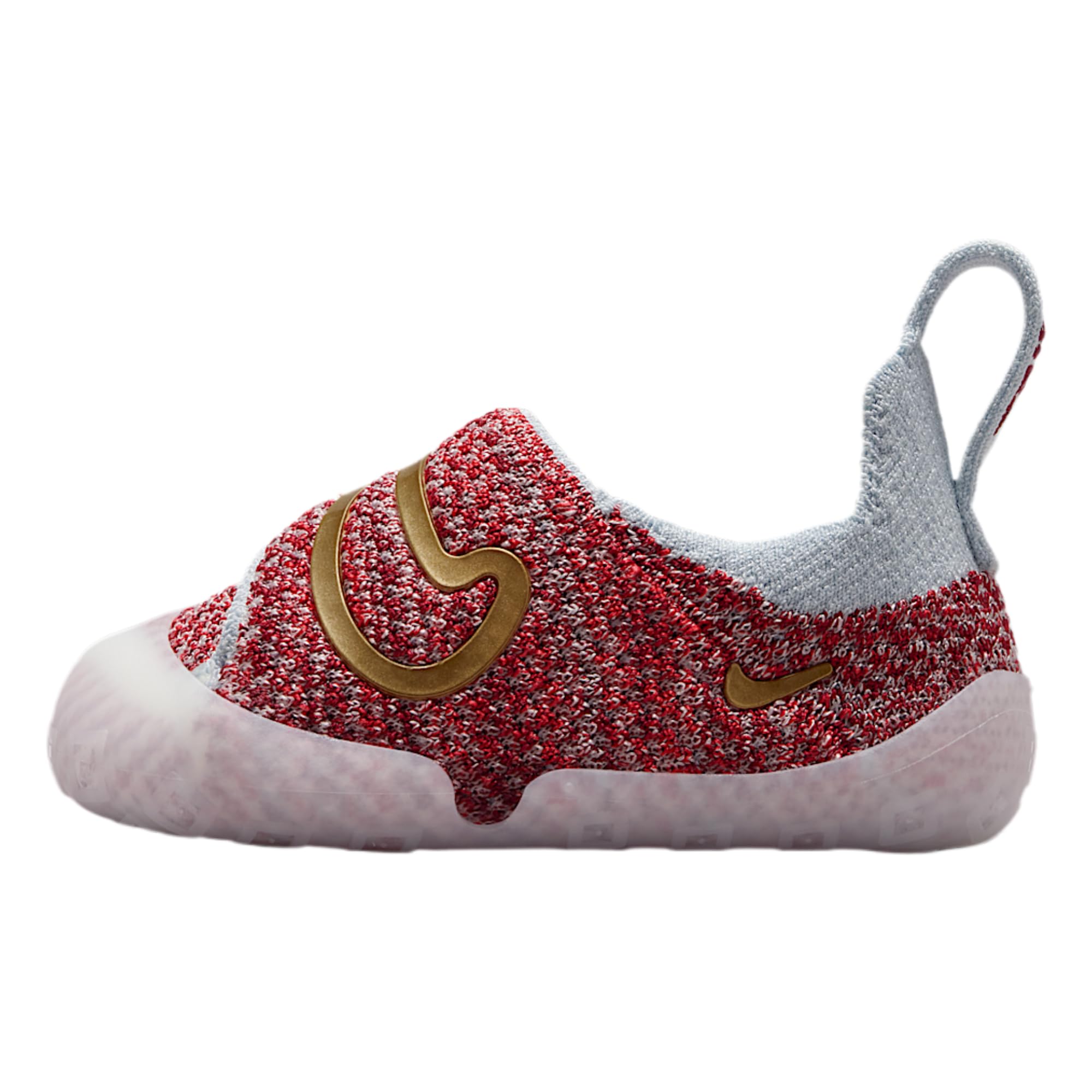 Nike Swoosh 1 Baby Shoes (Sale/Team Crimson/Light Crimson/Metallic Gold)