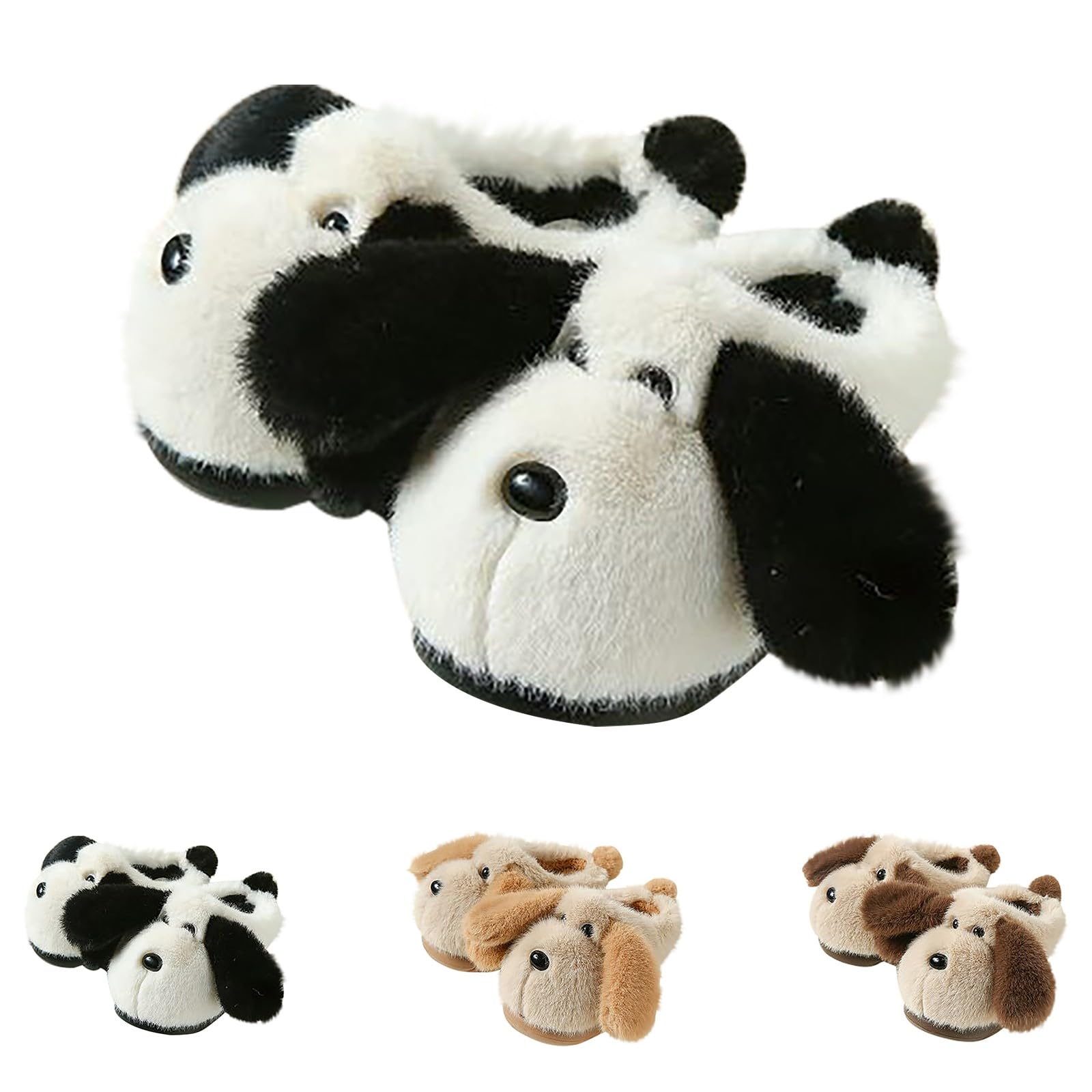 Kids' Dog Plush House Slippers