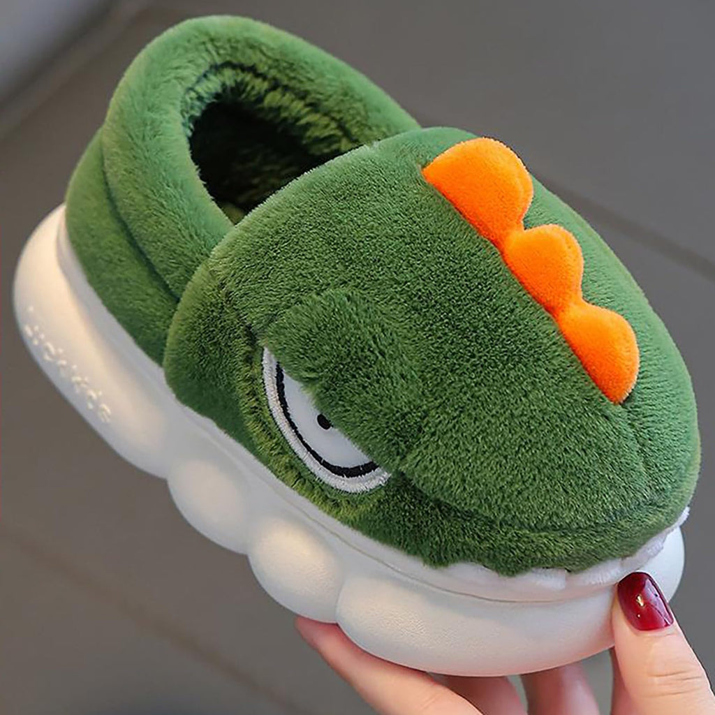 Kids' Dinosaur Plush House Slippers