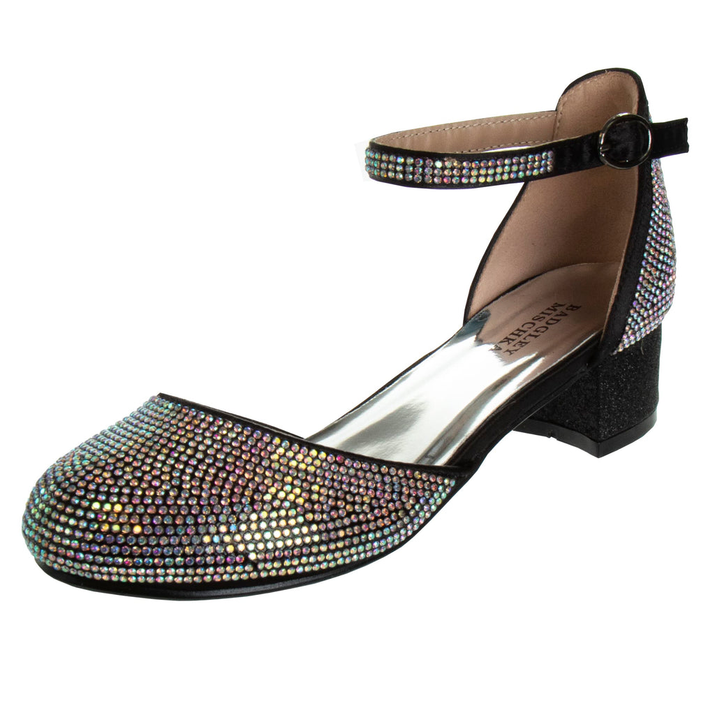 Girls' Ankle Strap Block Heel Party Pumps