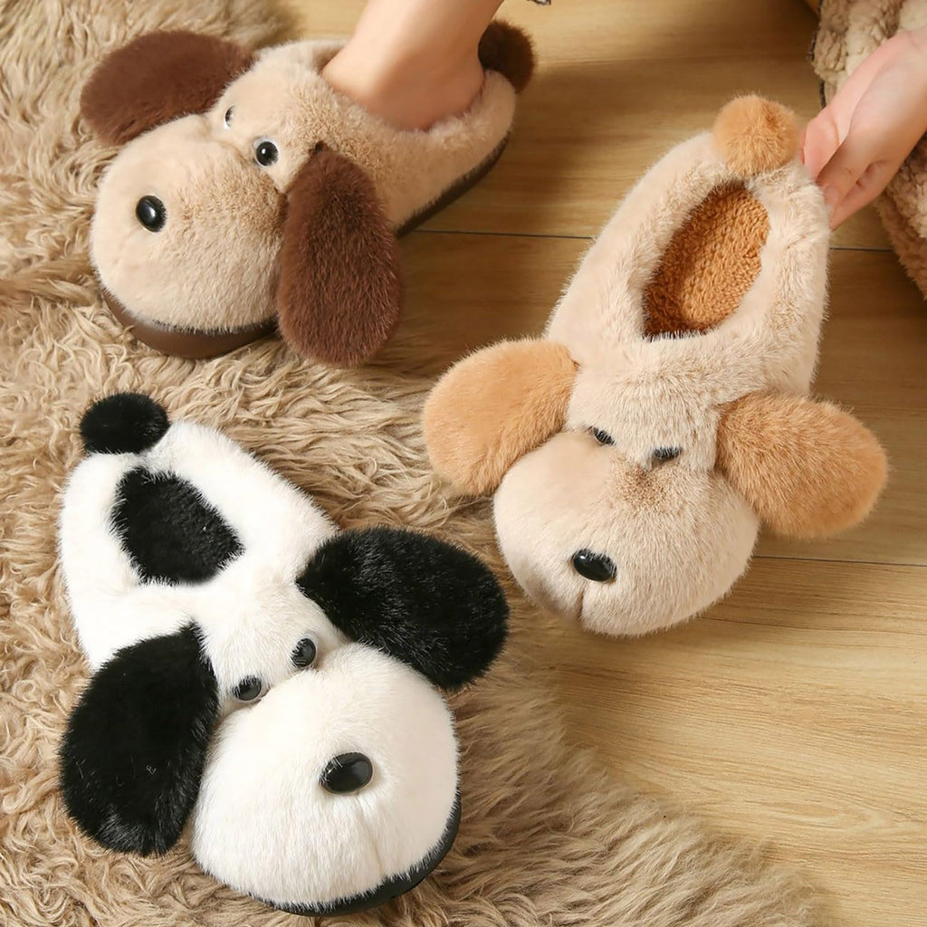 Kids' Dog Plush House Slippers