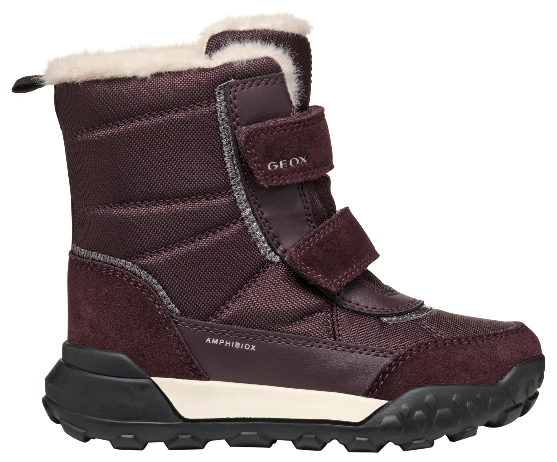 Geox Girl's J Trekkyup B Ab Ankle Boot, Dk Burgundy, 11.5 UK Child