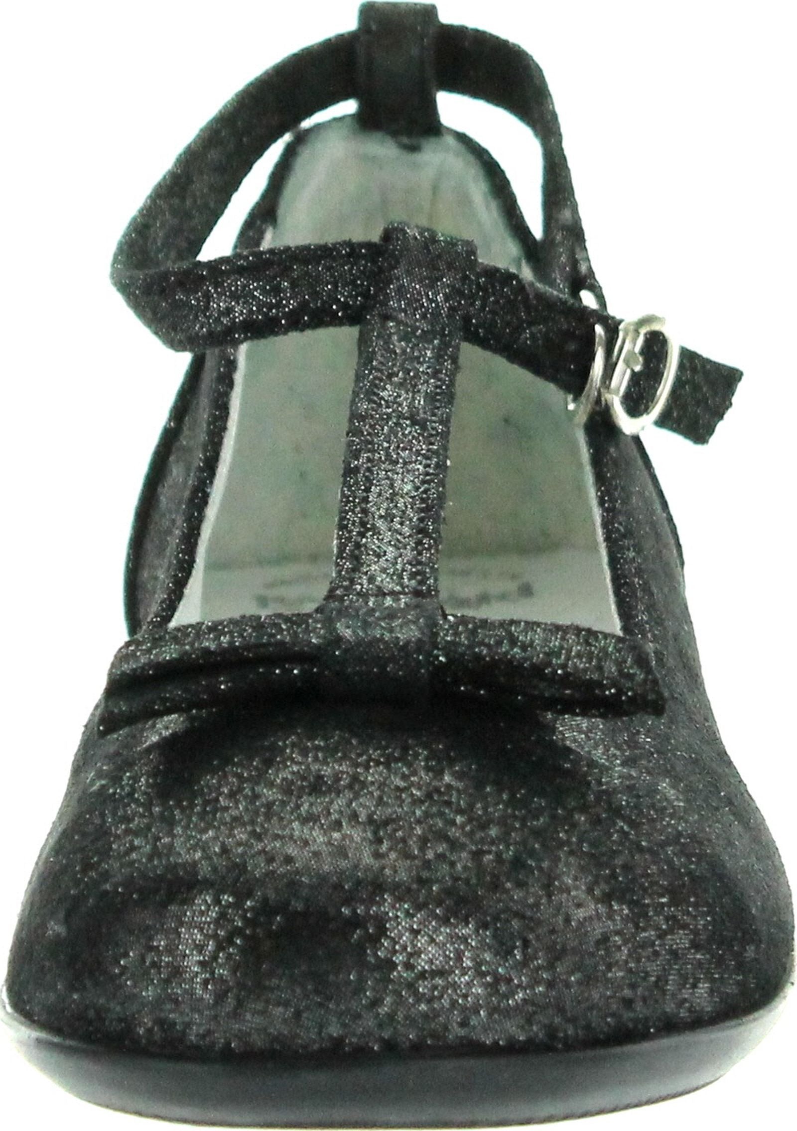 Primigi Girls Meryl Dress T Strap Fashion Flats Shoes,Shine Nero,30
