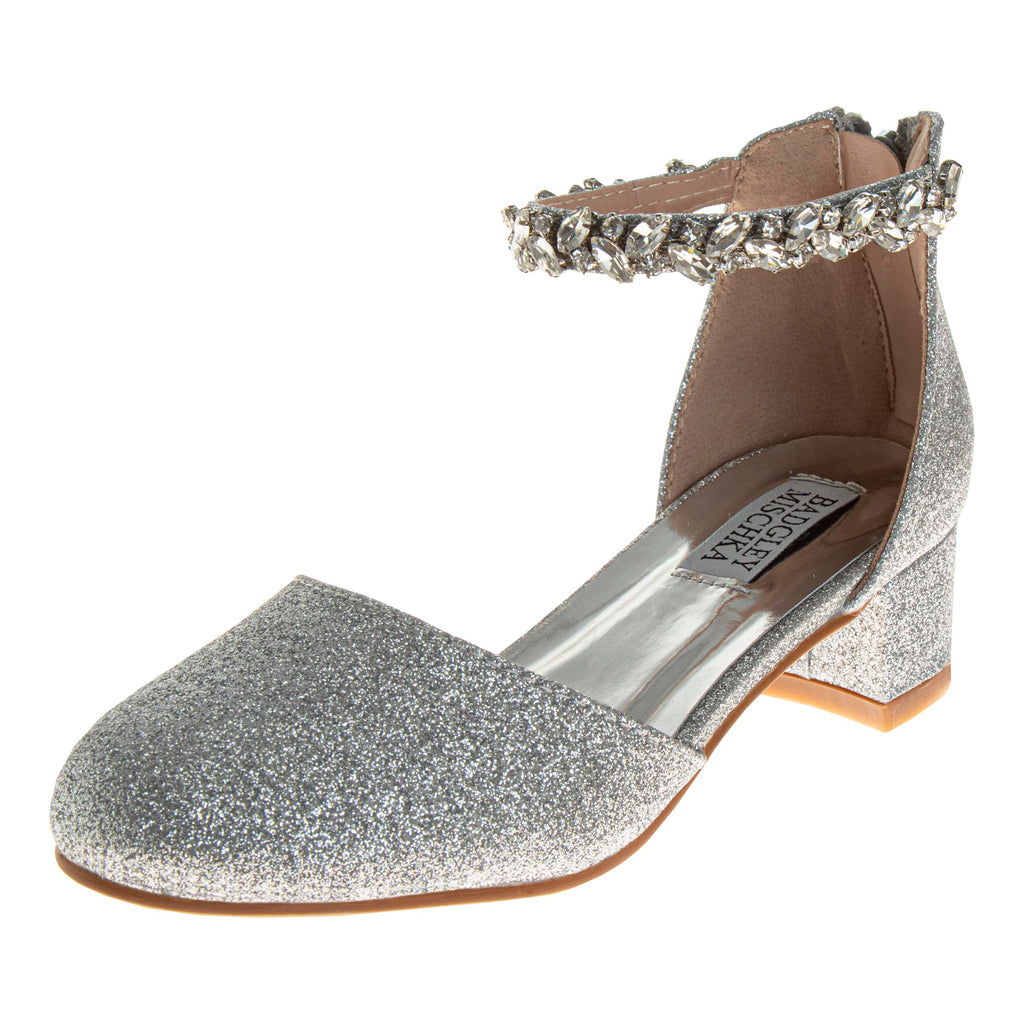 Girls' Ankle Strap Block Heel Party Pumps
