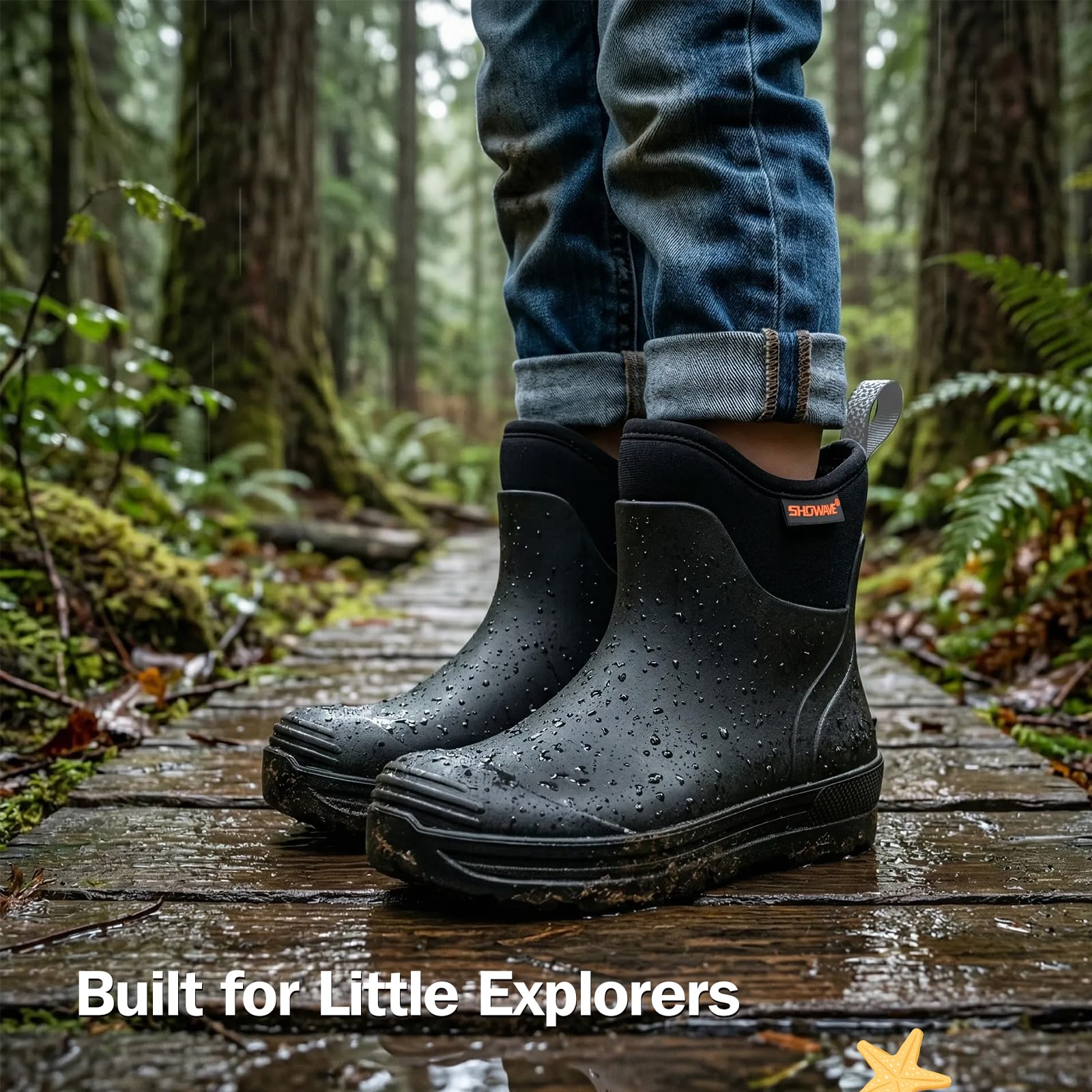 Kids' Waterproof Rubber Rain Boots
